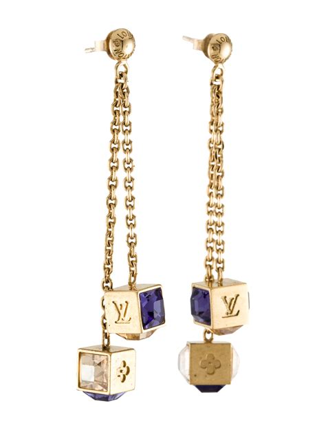 louis vuitton earrings dangle|authentic Louis Vuitton earrings.